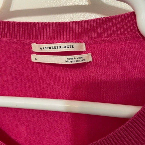 Anthropologie 100% merino Wool long sleeve Button up cropped cardigan sweater - Picture 3 of 5